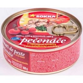 Sokra Pečenáče tomato - šproty v rajčatové omáčce 240g