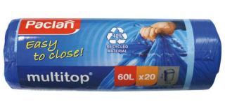 Pytle na odpadky Paclan Multi-top zavazovací 60L 24ks