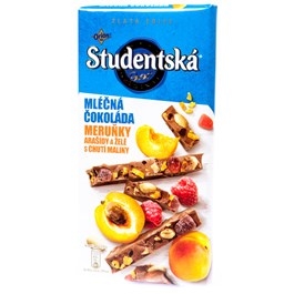 Orion Studentská pečeť Čokoláda mléčná meruňky&maliny 170g